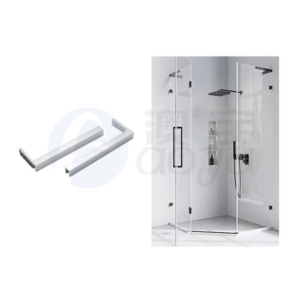 Frameless shower support bar