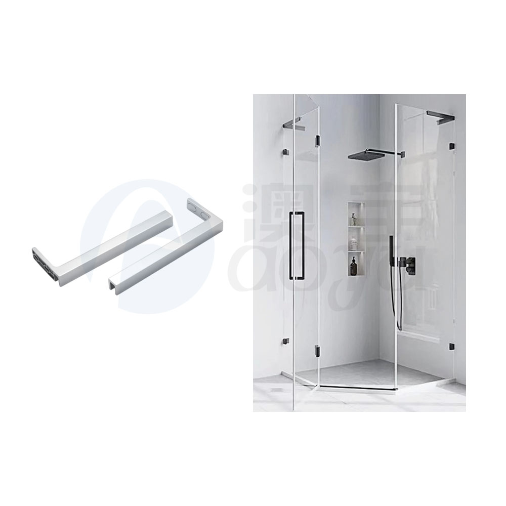 Frameless shower support bar