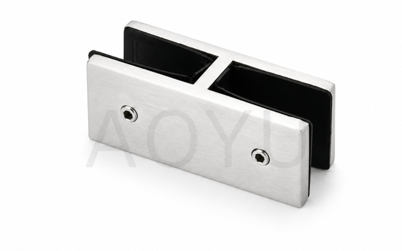 Stainless Steel Horizontal Glass Clamp Rail Glass to Glass for Outdoor Glass Railing