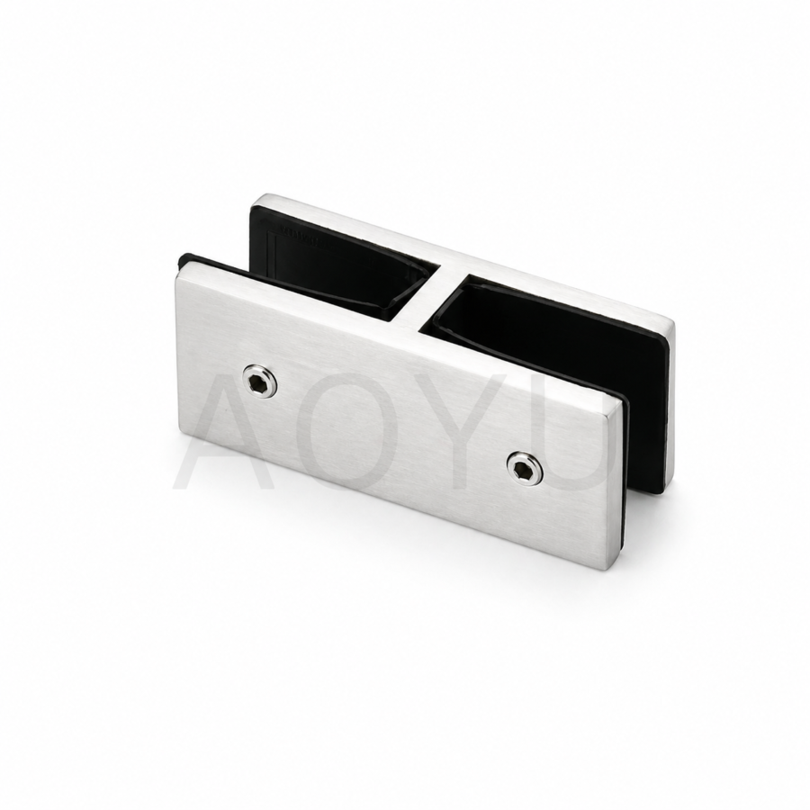 Stainless Steel Horizontal Glass Clamp Rail Glass to Glass for Outdoor Glass Railing