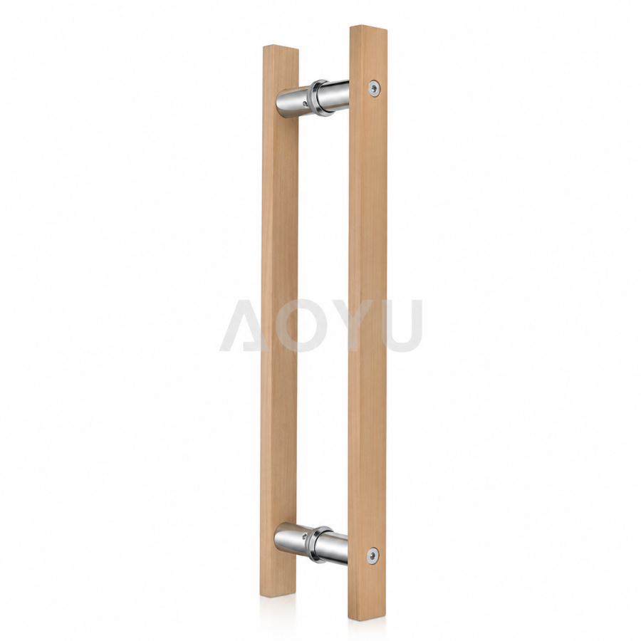 Sauna Glass Door Wooden Handle | H Shape Pull Handle Supplier OEM China