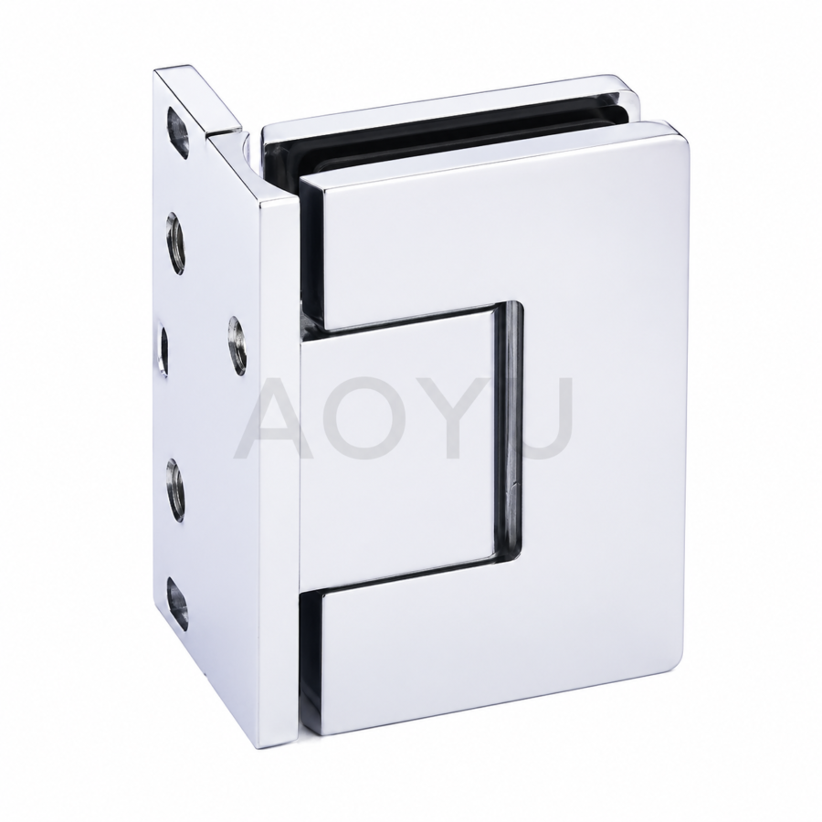 Heavy Duty Frameless Shower Door Hinge Glass to Glass Brass Material
