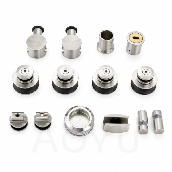 Frameless Shower Door Hardware Set Stainless Steel Sliding Shower Door System for 8-10mm Glass