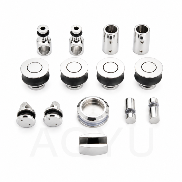 Frameless Shower Sliding Door Roller Kit Stainless Steel for Shower Enclosure