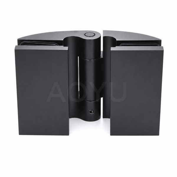 Free Swing Glass to Glass Shower Door Hinge 180 Degree Frameless Concealed Cover Plate Luxury Glass Hinge