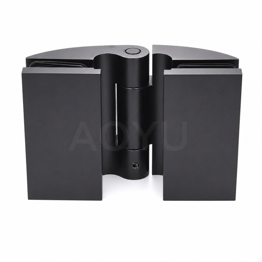 Free Swing Glass to Glass Shower Door Hinge 180 Degree Frameless Concealed Cover Plate Luxury Glass Hinge
