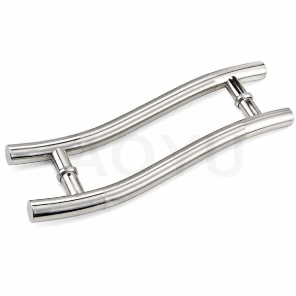 Stainless Steel Glass Door Handle | Large Pull Handle for Frameless and Wooden Doors