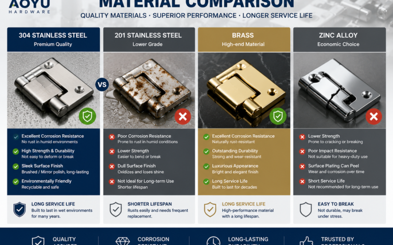 SS304 vs Zinc Alloy Shower Door Hardware Kit: Which Material Is Better?