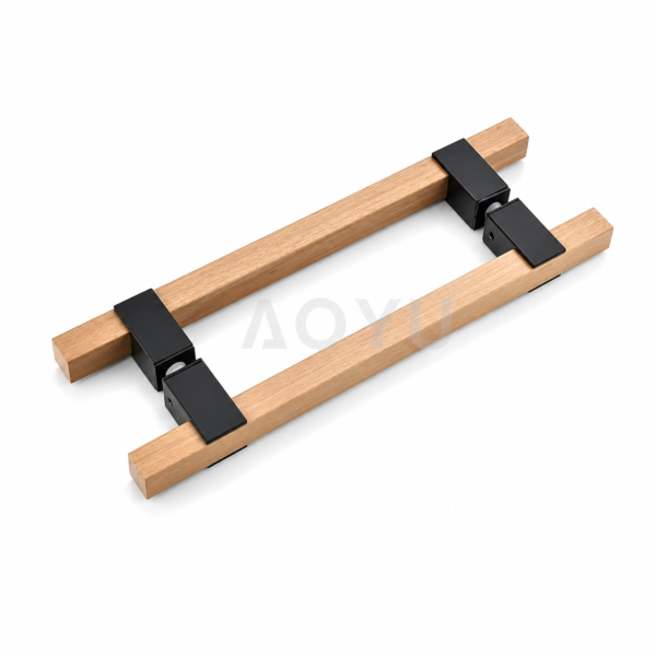 Wood H-Shape Pull Handle for Glass Doors | Sauna Door Handle Supplier China