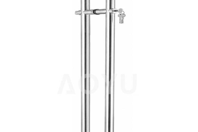 Lockable Glass Door Handle | Pull Handle with Lock for Commercial Glass Doors