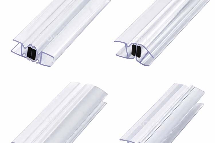 Magnetic Shower Door Seal Strip made of durable PVC material, specially designed for frameless shower doors.