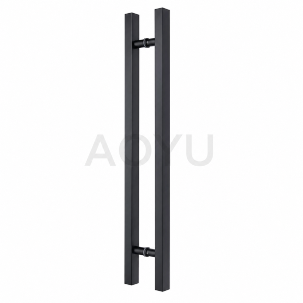 Stainless Steel 304 H-shaped Glass Door Pull Handle Back to Back Double Sided for Commercial Glass Door