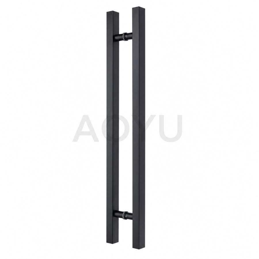 Stainless Steel 304 H-shaped Glass Door Pull Handle Back to Back Double Sided for Commercial Glass Door
