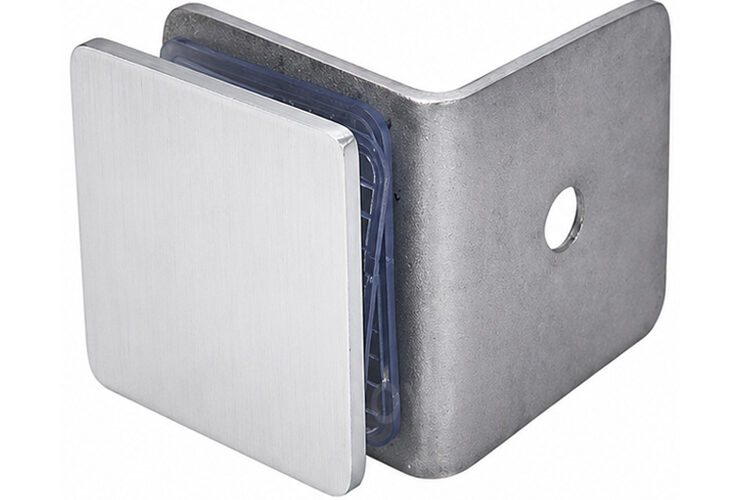 Wall to Glass Shower Glass Clamp Stainless Steel Glass Connector for Frameless Partition