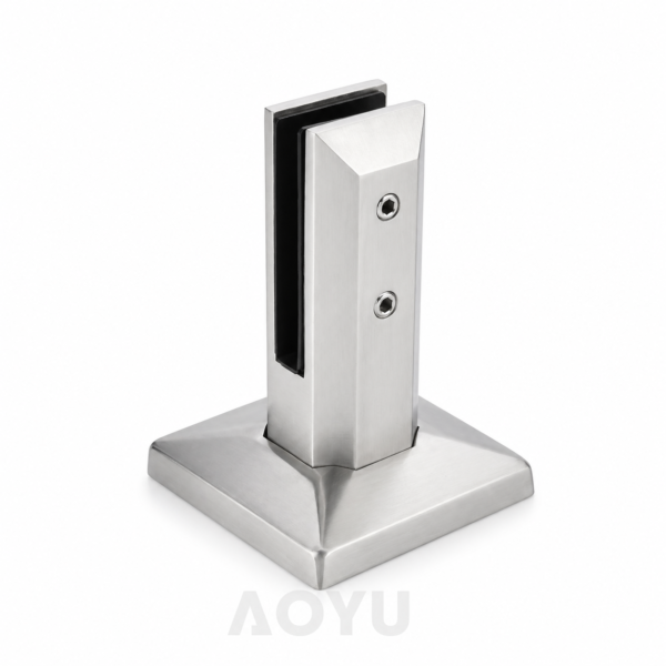 Surface Mount Square Glass Spigot 2205 Stainless Steel for Outdoor Glass Railing System Heavy Duty