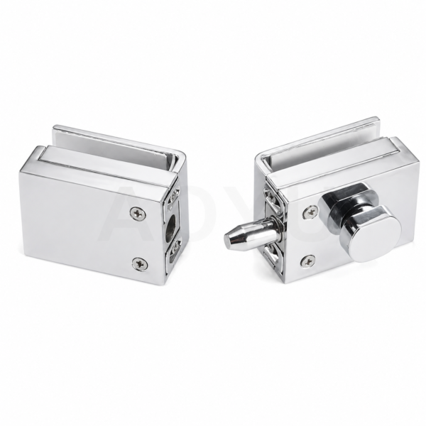 Zinc Alloy Glass Door Clamp Lock for Shower Door Bathroom Glass Door Frameless Glass Door Lock