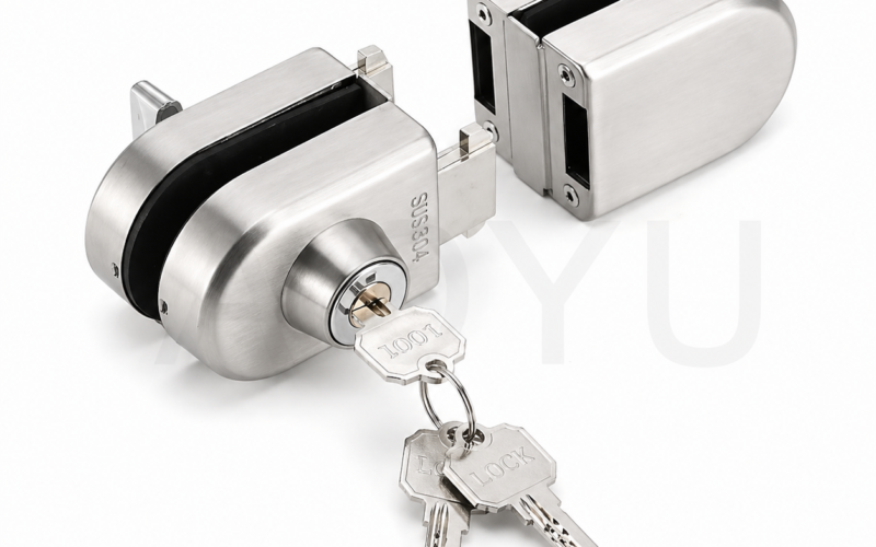 Sliding Glass to Glass Door Lock Stainless Steel Frameless Double Glass Door Lock
