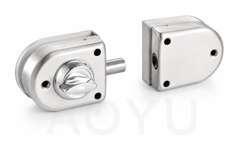 Stainless Steel Glass Door Clamp Lock for Shower Door Frameless Bathroom Glass Door