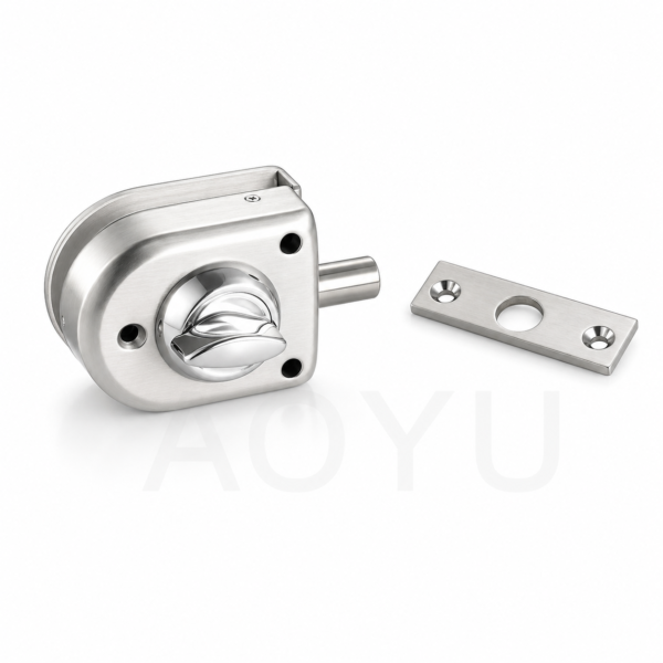 Wall to Glass Door Lock Stainless Steel Frameless Glass Door Floor Lock