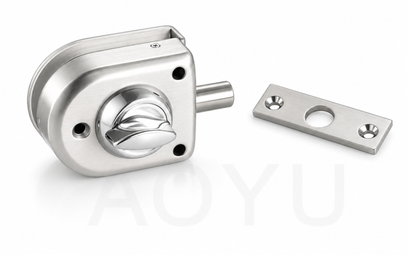 Wall to Glass Door Lock Stainless Steel Frameless Glass Door Floor Lock