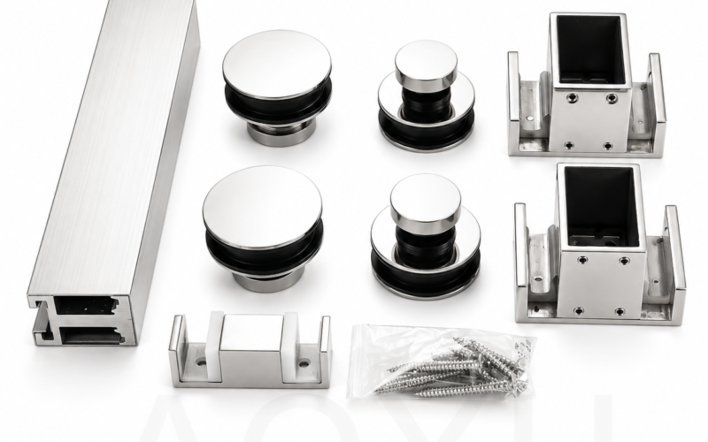 Shower Door Accessories Stainless Steel Sliding Shower Door Hardware for 8-10mm Glass