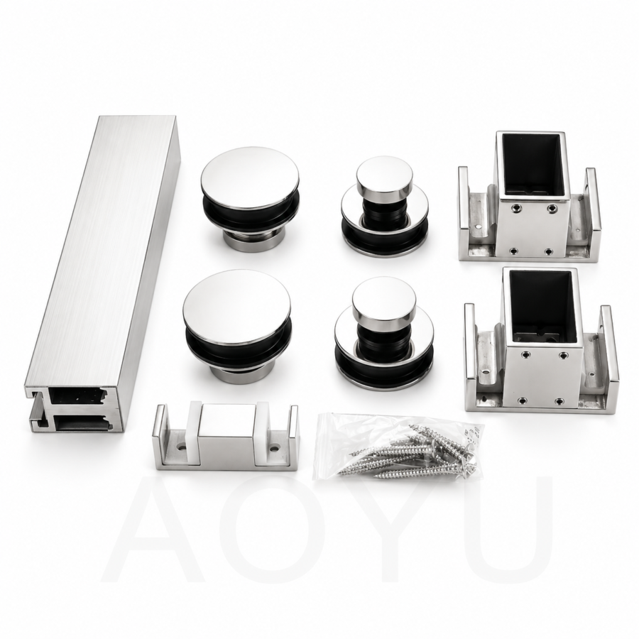 Shower Door Accessories Stainless Steel Sliding Shower Door Hardware for 8-10mm Glass