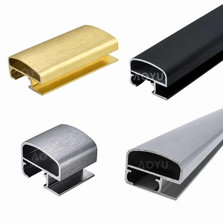 Aluminum Shower Door Sliding Track for Frameless Shower Glass Door System