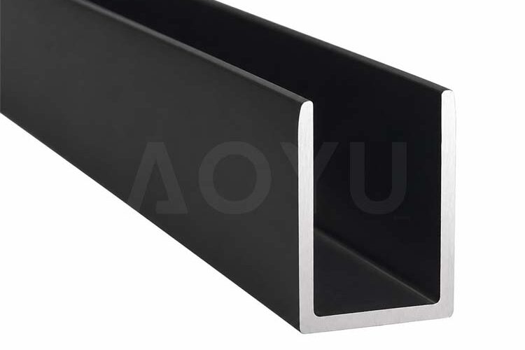 Aluminium U-Channel Profile Glass Clamp System for Shower Glass Partition 8mm