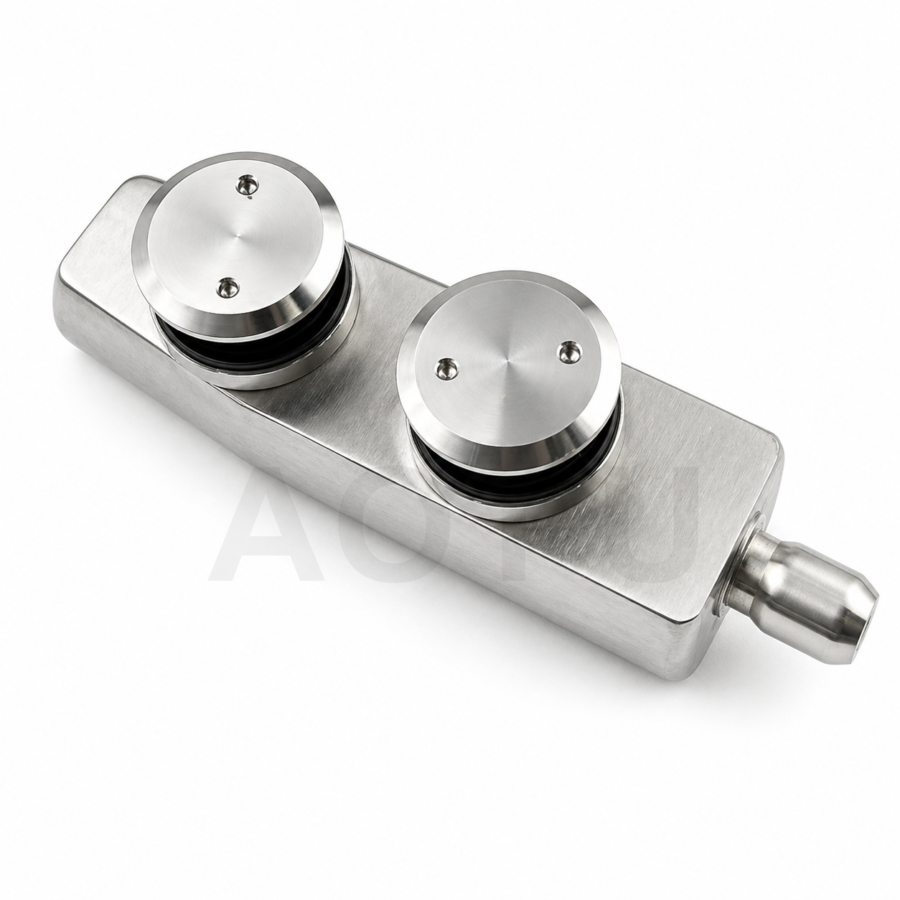 Frameless Glass Door Patch Fitting Top and Bottom Patch Hardware Stainless Steel