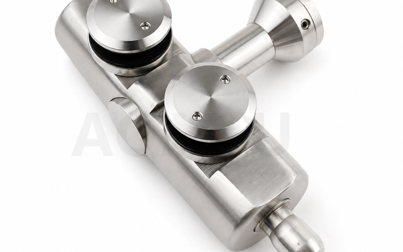 Frameless Glass Door Patch Fitting Set Stainless Steel for Office Glass Door
