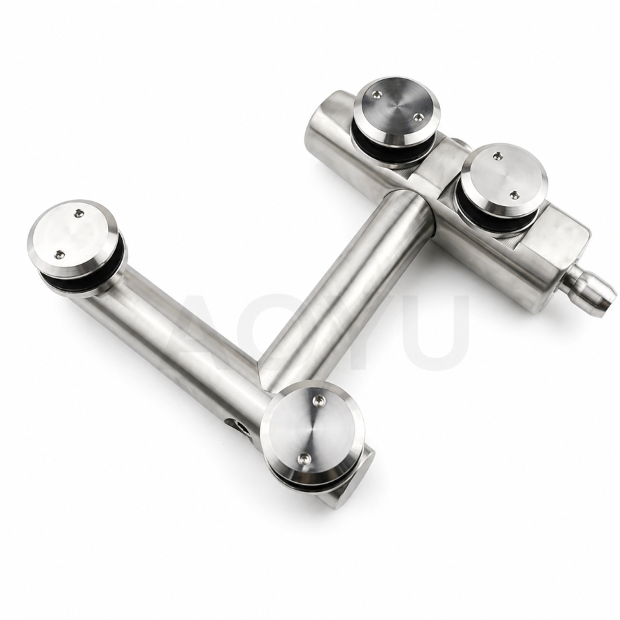 Frameless Glass Door Top and Bottom Patch Fitting Stainless Steel Patch Hardware