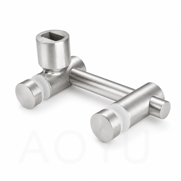 Bottom Patch Fitting Stainless Steel Glass Door Clamp Fitting for Frameless Glass Door