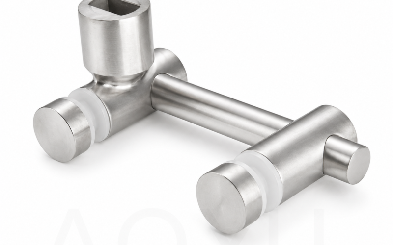 Bottom Patch Fitting Stainless Steel Glass Door Clamp Fitting for Frameless Glass Door