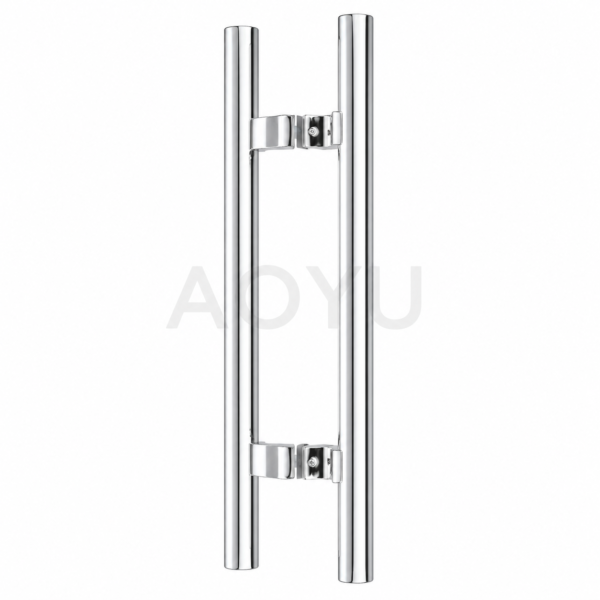 Glass Door Handle Stainless Steel Back to Back Pull Handle for Office and Commercial Glass Door