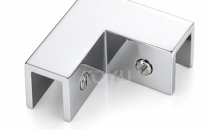 Glass Holder Clamp for Bathroom Glass Partition Wall to Glass Stainless Steel