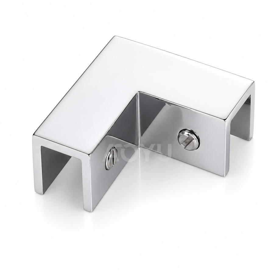 Glass Holder Clamp for Bathroom Glass Partition Wall to Glass Stainless Steel