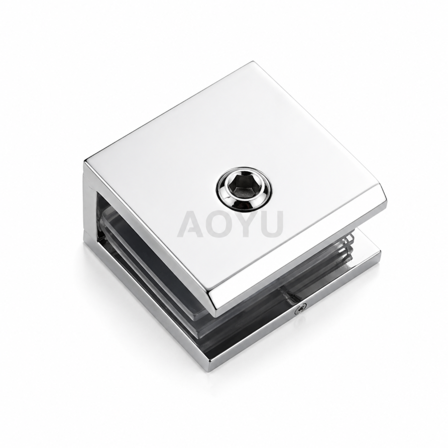 Wall to Glass Clamp Shower Glass Clamp Stainless Steel Glass Holder for Partition Door