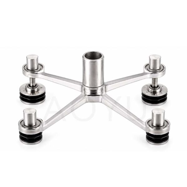 Stainless Steel 4 Arm Spider Fitting for Glass Facade and Curtain Wall System