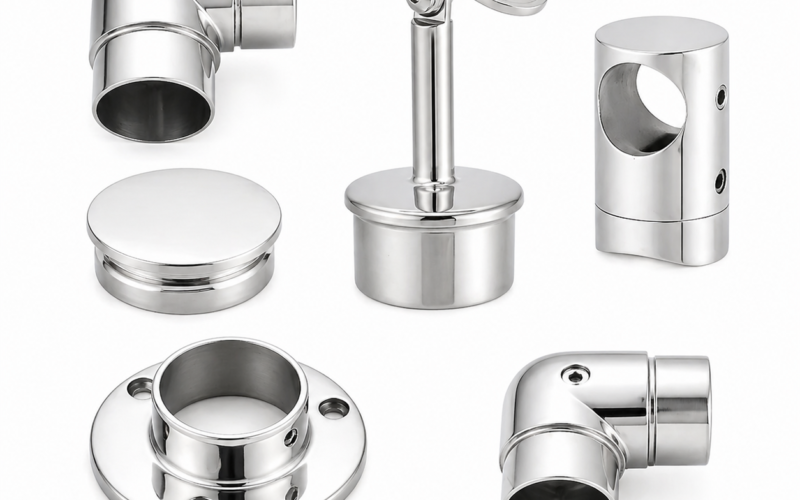 Tube Connector Stainless Steel Handrail Fitting for Glass Railing System