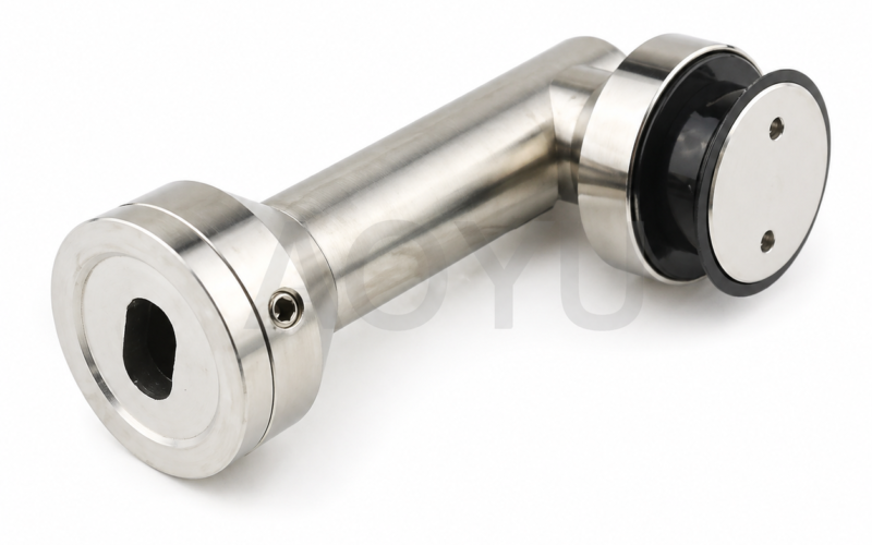 Wall to Glass 90 Degree Adjustable Connector Stainless Steel Swivel Glass Fitting for 8-12mm Glass