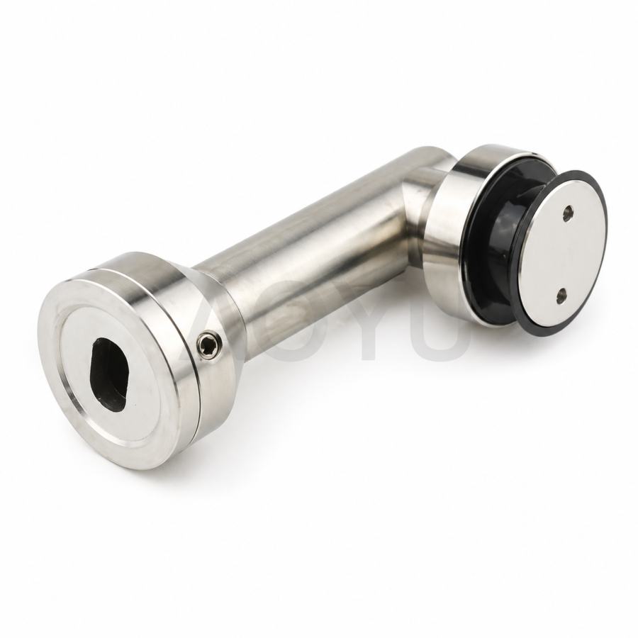 Wall to Glass 90 Degree Adjustable Connector Stainless Steel Swivel Glass Fitting for 8-12mm Glass