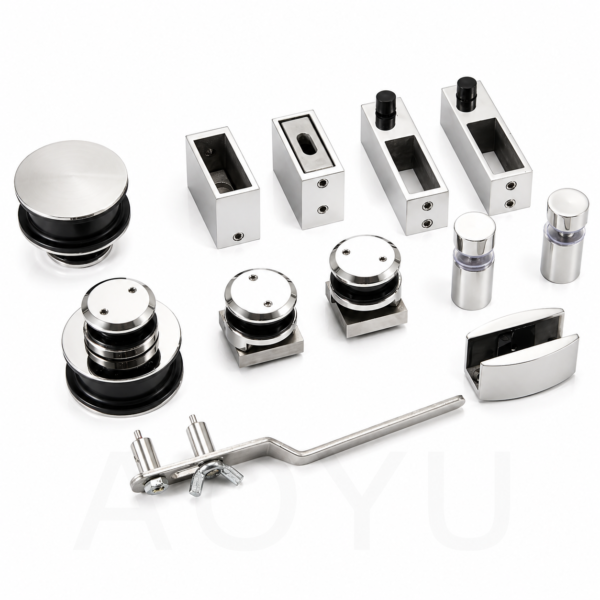 Sliding Shower Door Hardware Stainless Steel Shower Sliding Door System for Frameless Glass