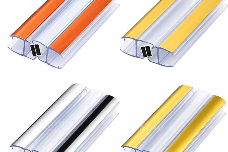 Magnetic Shower Door Seal Strip made of premium PVC, designed for shower doors to provide excellent sealing and water resistance.