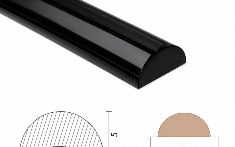 Shower Door Bottom Seal Profile Acrylic Waterproof Glass Door Seal Strip for Shower Enclosure