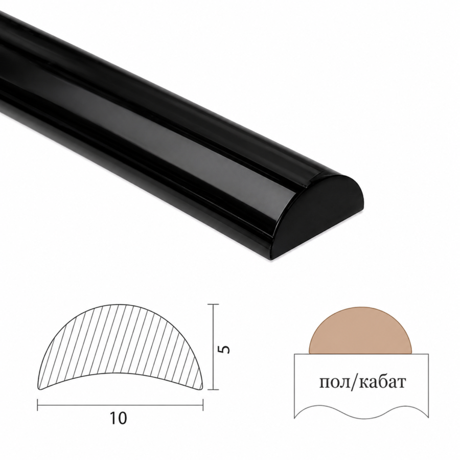 Shower Door Bottom Seal Profile Acrylic Waterproof Glass Door Seal Strip for Shower Enclosure
