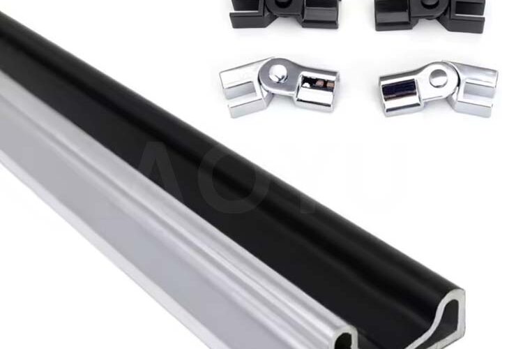 Aluminum Shower Door Bottom Seal Profile Waterproof Glass Door Seal for Frameless Shower Door