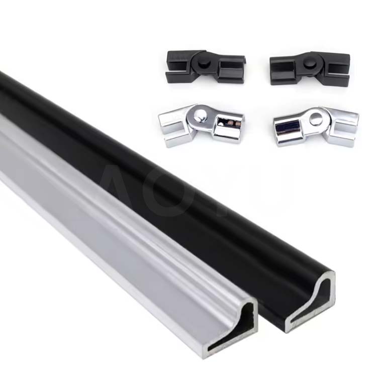 Aluminum Shower Door Bottom Seal Profile Waterproof Glass Door Seal for Frameless Shower Door