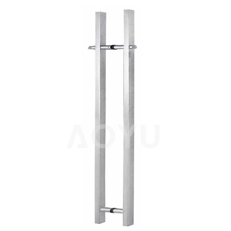 Stainless Steel Glass Door Handle with Lock Double Sided Back to Back for Office Glass Door