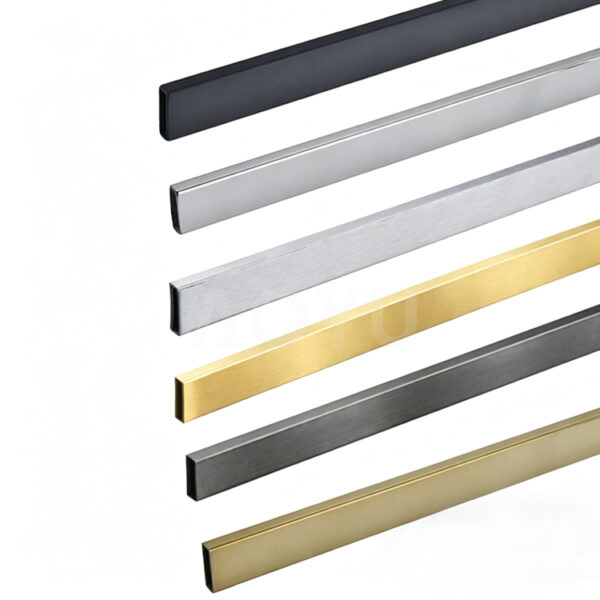 Square Stainless Steel Shower Door Sliding Track 10x30mm for Frameless Shower Glass Door System