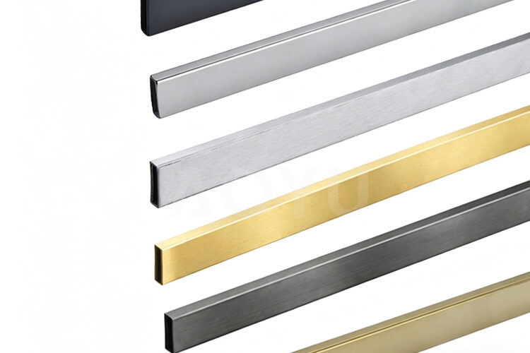 Square Stainless Steel Shower Door Sliding Track 10x30mm for Frameless Shower Glass Door System